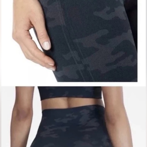 NWT Spanx Black Camo Bike Shorts With Stretch Fit Size M Sku#120 - Picture 3 of 6